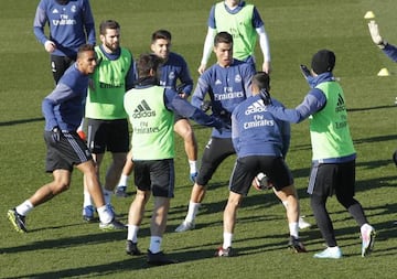 Ronaldo and Real Madrid training on Wednesday, the day before the Celta Vigo clash.
