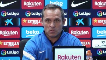 Sergi: "Ansu no ha entrenado y no estará contra el Alavés"