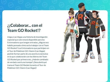 Los jugadores de Pok&eacute;mon GO en el evento presencial de Las Vegas podr&aacute;n acceder a esta Investigaci&oacute;n Especial exclusiva