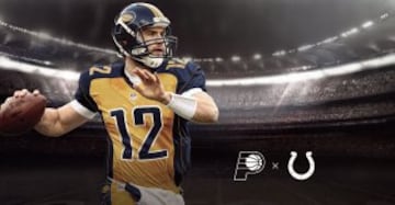 Uniforme de los Pacers y Colts, ambos, equipos de Indiana