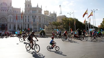 Imagen de la celebración del Día de la Bicicleta en Madrid en 2016.