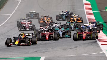 Salida del GP de Austria de F1 2022.