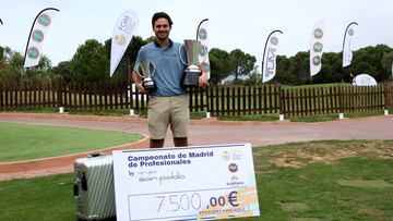 Álvaro Veiga, vencedor del Campeonato de Madrid de Profesionales de golf.
