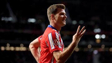 4-0. Alexander Sorloth celebra su cuarto tanto de la noche.