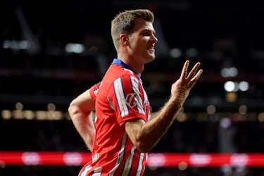 4-0. Alexander Sorloth celebra su cuarto tanto de la noche.