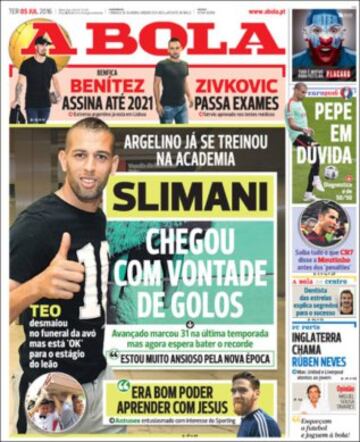 Portadas de la prensa mundial