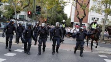 Los seguidores del Legia la lían en las calles de Madrid