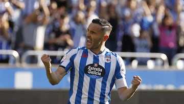 Partido Deportivo de La Coruña -  Cultural Leonesa. gol lucas Pérez