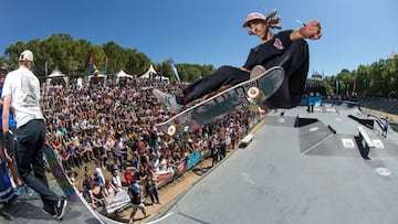 Danny León compitiendo en la competición de skate de la FISE Montpellier. Ahora lo hará también en la FISE Madrid 2019, primera parada de las European Series que estrenan este año y que incluyen también BMX.