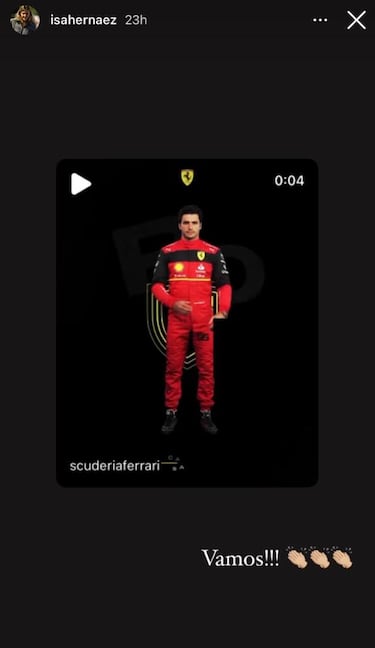 La emoción de la novia de Carlos Sainz Jr. por su pole