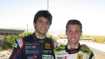 <b>DOMINARON. </b>Carlos Sainz Jr. y Tarancón, ayer en Montmeló.