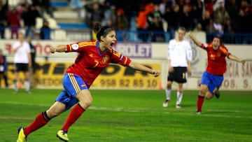 Willy Romero celebra con un gol con la Selección española en la clasificación a la Eurocopa 2013.