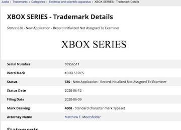 Registro de 'Xbox Series' en JUSTIA; aprobado el 12 de junio