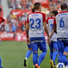 Pedro Díaz evita un mal trago del Sporting en El Molinón