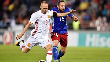 Andr&eacute;s Iniesta, con la Selecci&oacute;n.