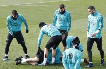 El entrenamiento del Madrid antes de volver a la Copa