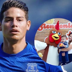 La familia de James celebra en Madrid el primer cumpleaños de su hijo Samuel