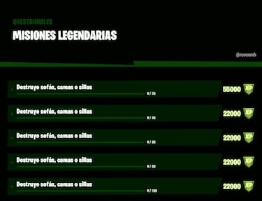 Fortnite Temporada 5: desafíos y misiones filtradas Semana 10
