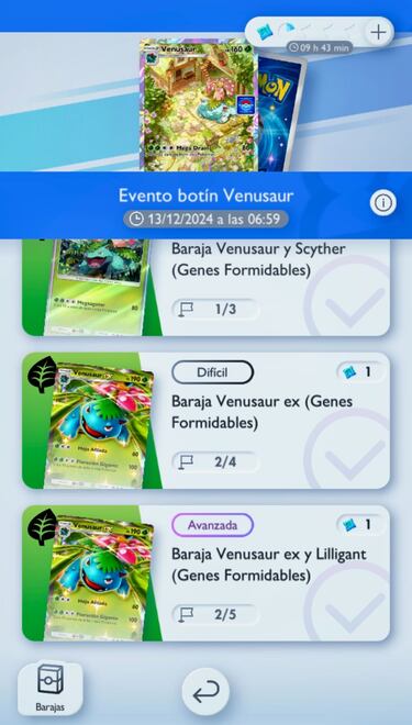 Pokémon TCG Pocket arranca el evento botín Venusaur: todas las cartas Promo-A, recompensas y probabilidades