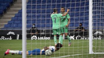 El cuadro merengue no desaprovechó su oportunidad y venció por la mínima diferencia al Espanyol, con lo que se colocó como líder en solitario de LaLiga.