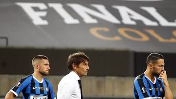 Antonio Conte durante la final de la Europa League entre el Inter y el Sevilla.