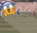 La acrobacia de Brahim en el entrenamiento del Madrid