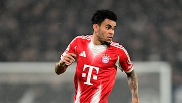 Soccer Football - UEFA Champions League - Round of 16 - First Leg - Atalanta v Bayern Munich - New Balance Arena, Bergamo, Italy - March 10, 2026 Bayern Munich's Luis Diaz in action REUTERS/Daniele Mascolo