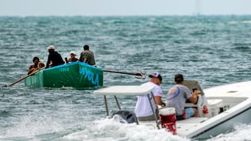 Momentos de angustia con un bote que voló por los aires