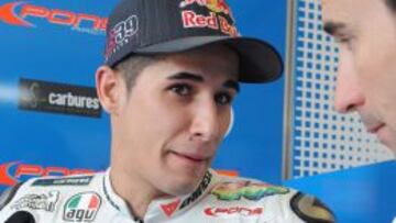 Luis Salom tras la segunda sesión de libres.
