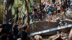 Martin Maes en los Blue Derby Mountain Bike Trails de Tasmania (Australia), durante la segunda parada de las Enduro World Series 2019 (EWS) de MTB.