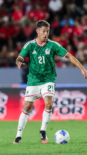 Eduardo Aguila of Mexico during 2026 International Friendly match between Panama and Mexico (Mexican National team) at Rommel Fernandez Stadium, on January 22, 2026 in Ciudad de Panama, Panama..