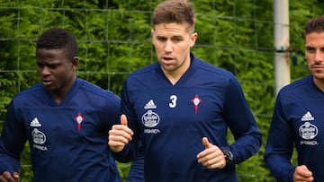 Fontas en el entrenamiento del Celta.