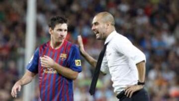 Guardiola y Messi.