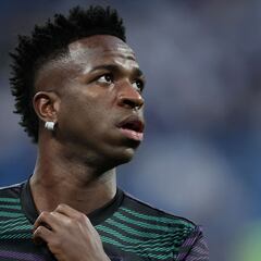 Vinícius Júnior poster vandalised outside Estadio Santiago Bernabéu before Real Madrid vs Rayo Vallecano