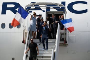 Adil Rami, Corentin Tolisso y Nabil Fekir.