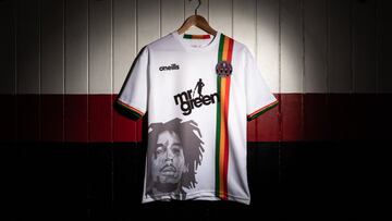 The League of Ireland club presented their away kit with Bob Marley in memory of the only Irish gig he ever played, which is their home, Dalymount Park.