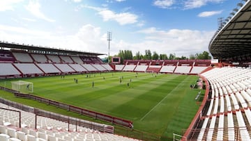 Imagen del Estadio Carlos Belmonte de Albacete.