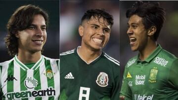 Diego Lainez, Misael Domínguez y José Juan Macías.
