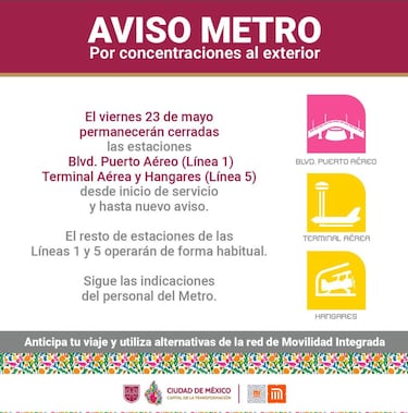 Atención CDMX, estas estaciones del Metro cerrarán el viernes 23 de mayo: rutas alternas