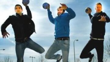 <b>UN LUJO. </b>Esta podría ser una primera línea del Atlético de Madrid en la Copa del Rey, con Lazarov, Cañellas y Markussen.