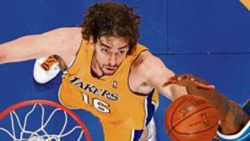 <b>SUPERADO. </b>Pau Gasol sólo aportó 10 puntos y 8 rebotes.