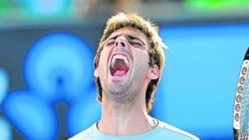 <b>RUGIDO. </b>Granollers descarga la tensión. Acababa de derrotar a Robin Soderling en Melbourne.