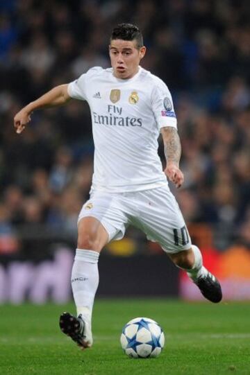 James Rodríguez, volante de Real Madrid, está valorado en 80 millones de euros.