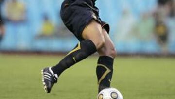 Riquelme durante un partido con Boca Juniors.