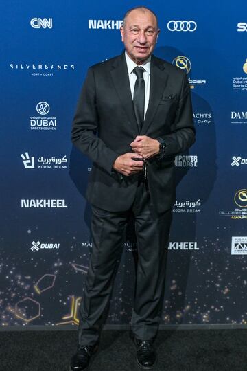 Mahmoud El Khatib, presidente del Al-Ahly Sporting Club, llegando a la ceremonia de los premios Globe Soccer Awards en Dubai.