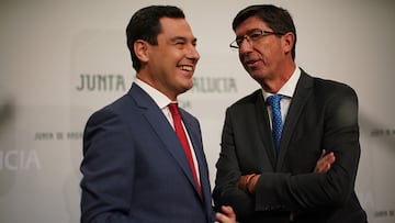 Juanma Moreno y Juan Mar¨ªn.