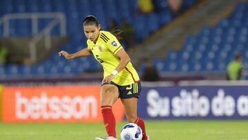 Lorena Bedoya en un partido de la Selección Colombia en Copa América Femenina.