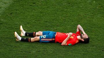 Isco se lamenta de la eliminación de España.