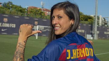 Jenni Hermoso con el Barcelona