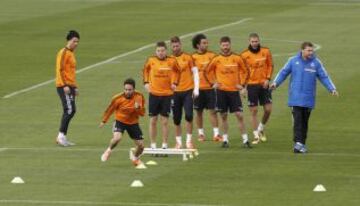 El grupo durante el entrenamiento del sábado.